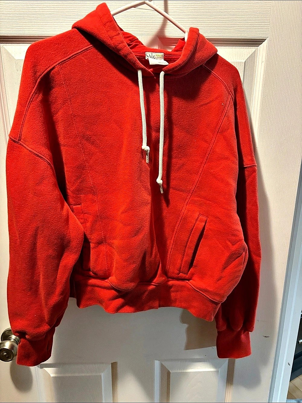 Offline by Aerie Cloud Fleece Hoodie Red Size Medium